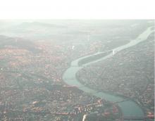Danube Data Cube - Danube at Budapest. Aerial photo: RFG